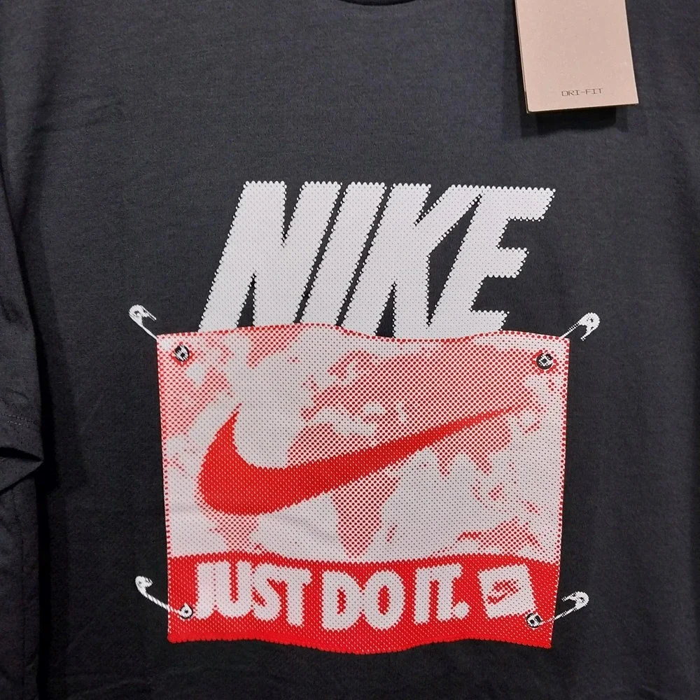 Nike Mens Running Dri-FIT Graphic T-Shirt Just Do It M Black